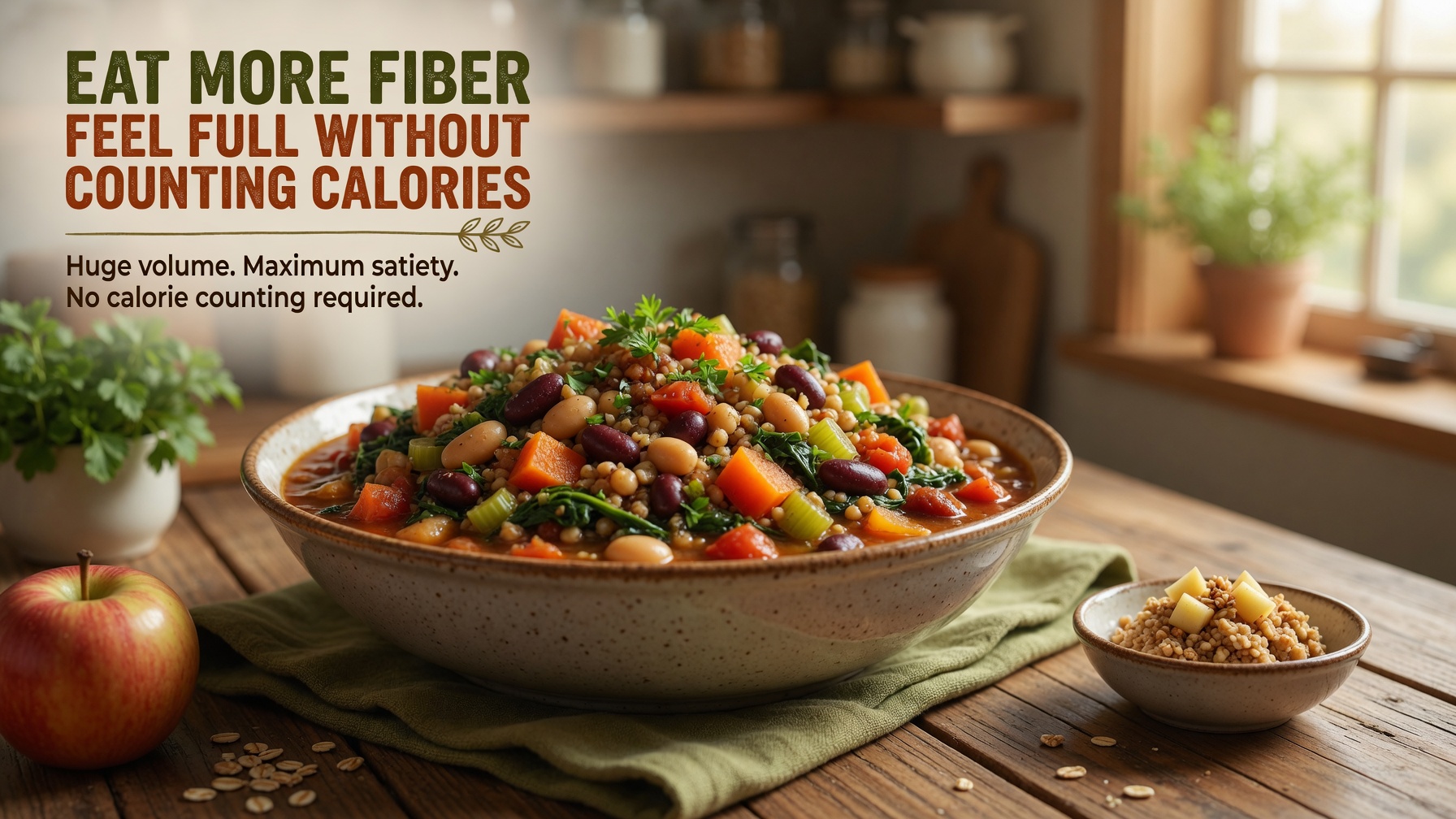 Illustration for: Eat More Fiber to Feel Full Without Counting Every Calorie