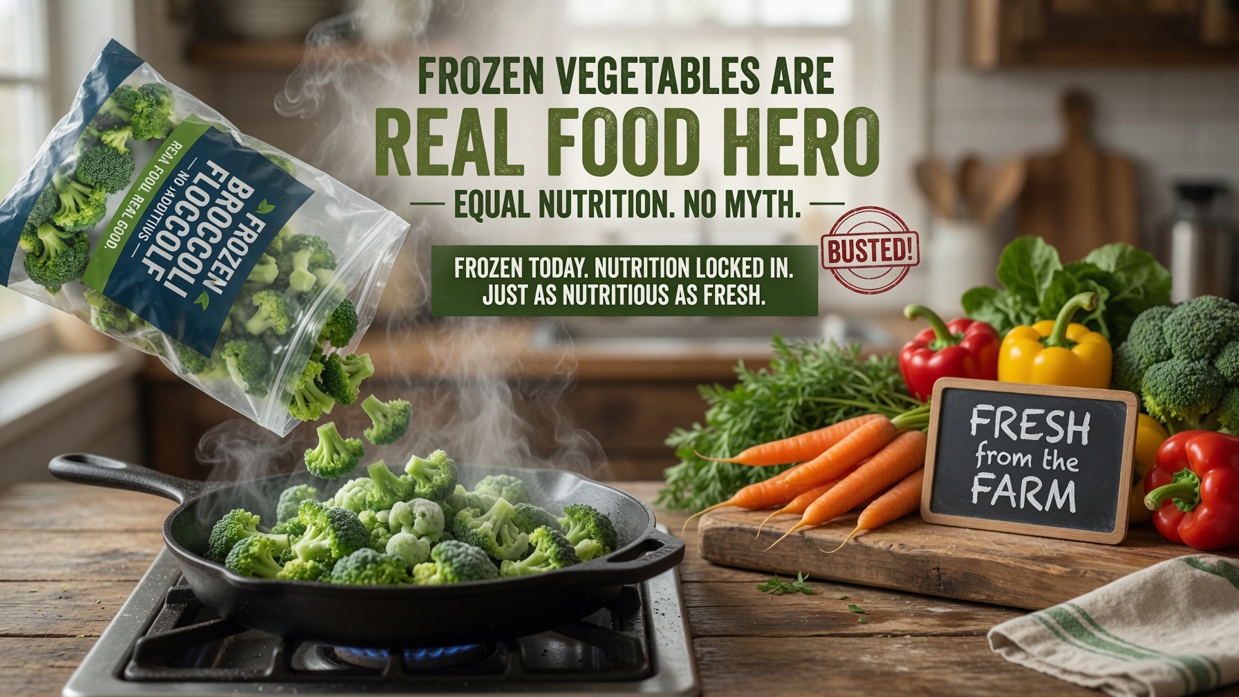 Illustration for: Frozen Vegetables Are Real Food — and Often a Smart Choice