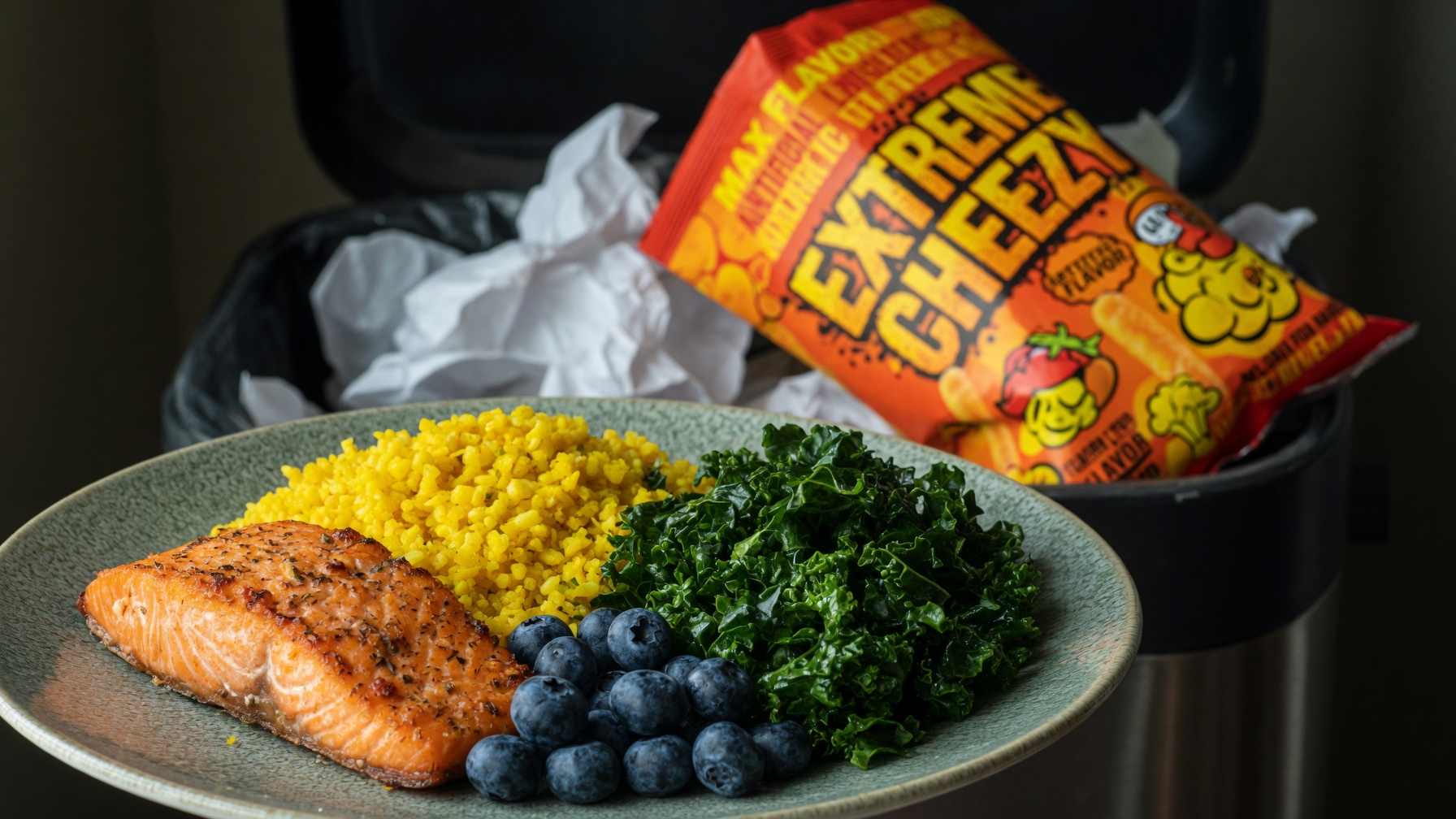 Illustration for: Anti-Inflammatory Eating: Plants, Fish, and Less Ultra-Processed Food
