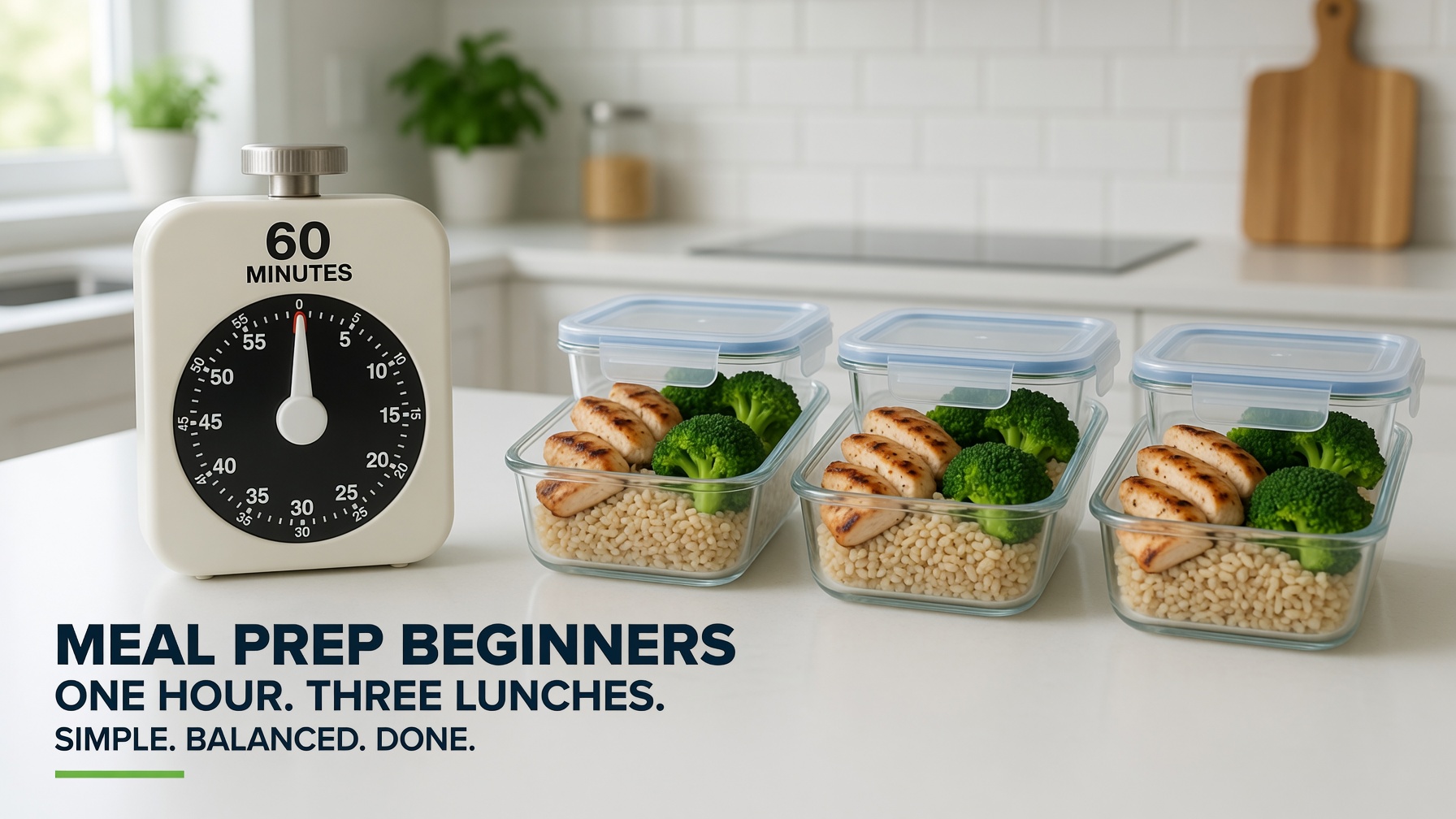 Illustration for: Meal Prep for Beginners: One Hour, Three Lunches