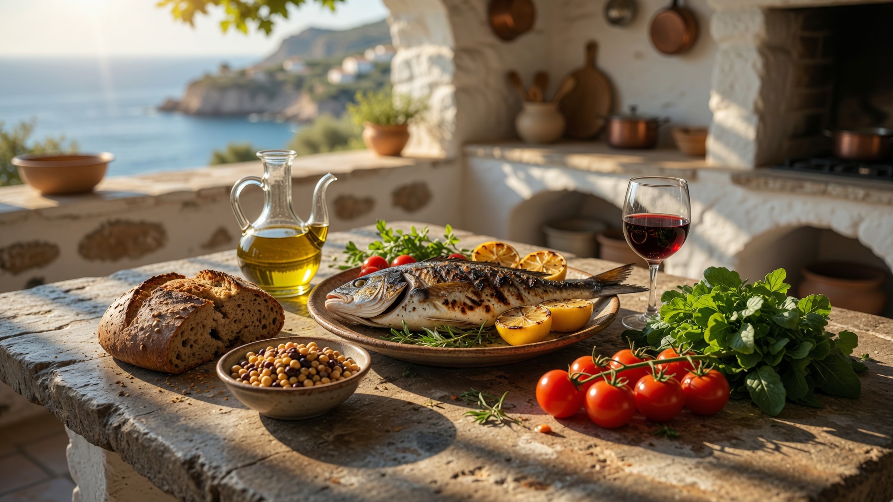 Illustration for: What the Mediterranean Diet Gets Right for Longevity